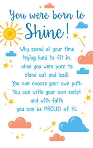 Picture of KEEPSAKE WALLET BORN TO SHINE CARD